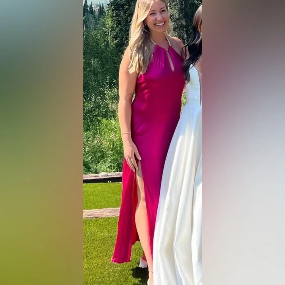 Satin Halter Dress - Picture 7 of 10